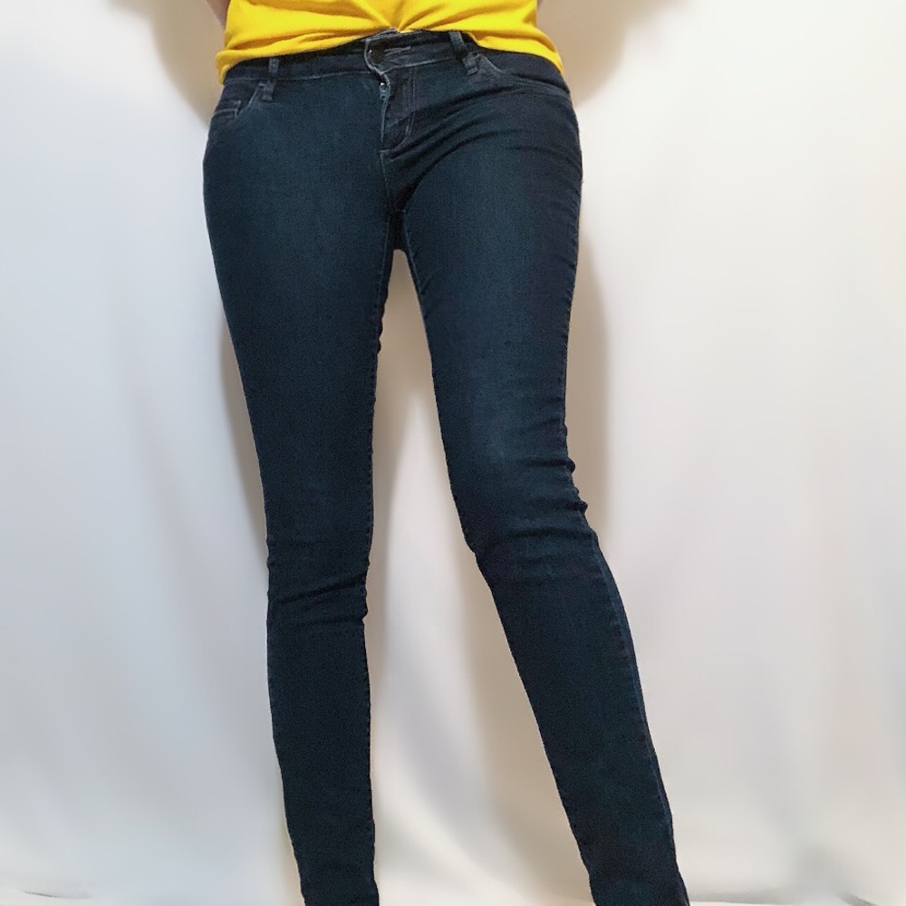 Garage dark wash stretch jegging blue jeans